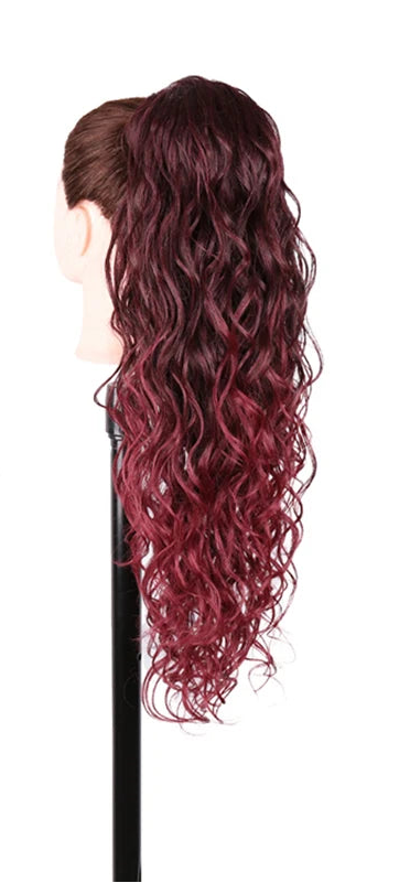 Synthetic Long Water Drawstring Curly Ponytails Hair Extension