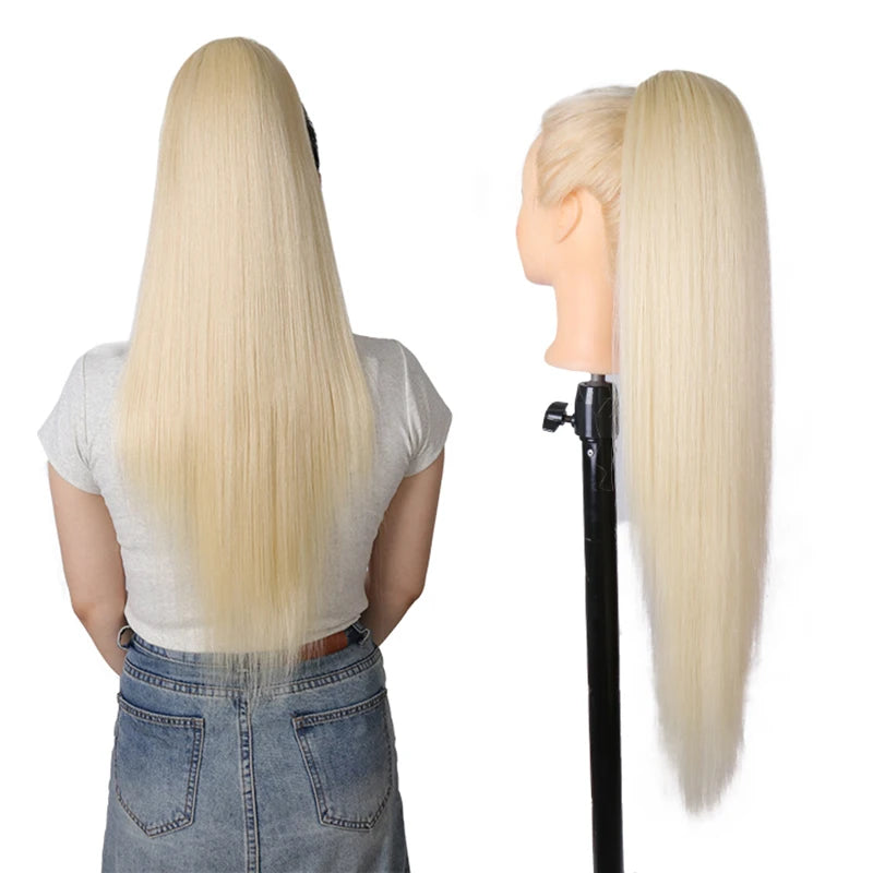 Synthetic Long Water Drawstring Curly Ponytails Hair Extension