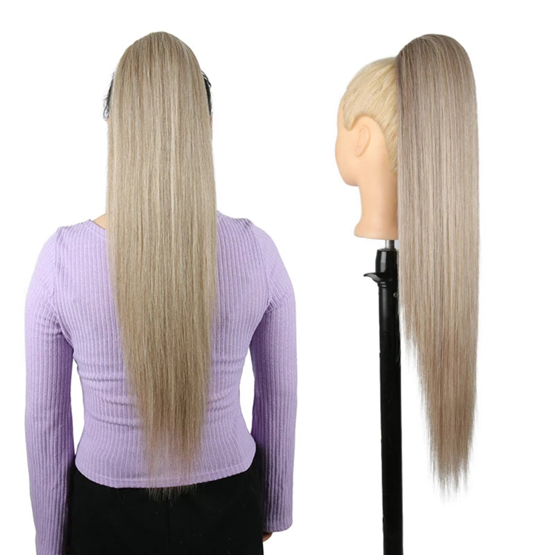 Synthetic Long Water Drawstring Curly Ponytails Hair Extension