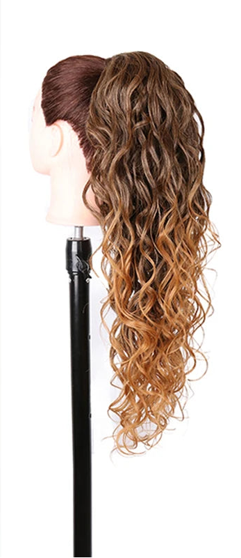 Synthetic Long Water Drawstring Curly Ponytails Hair Extension