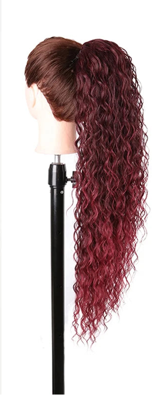Synthetic Long Water Drawstring Curly Ponytails Hair Extension