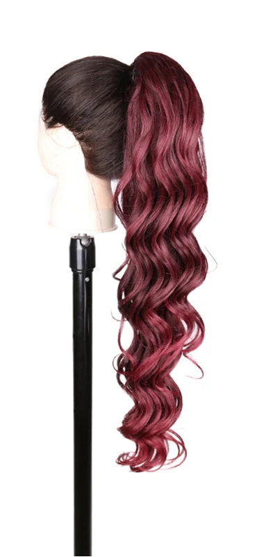 Synthetic Long Water Drawstring Curly Ponytails Hair Extension