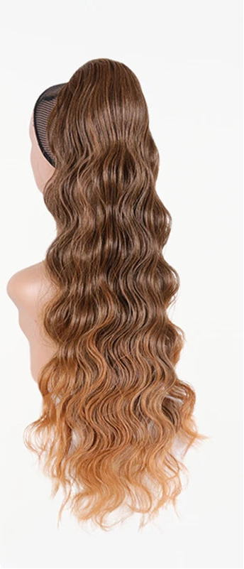Synthetic Long Water Drawstring Curly Ponytails Hair Extension