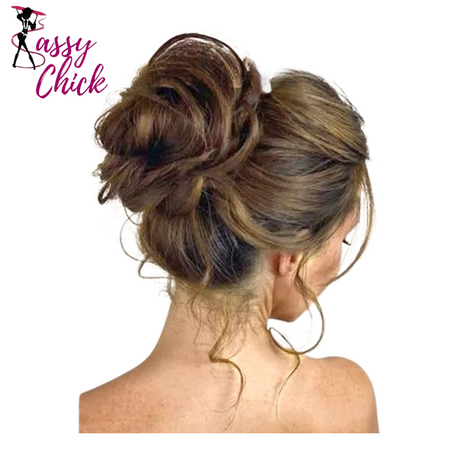 Synthetic Messy Chignon Hair Bun Sassy Chick Logo