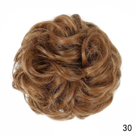 Synthetic Messy Chignon Hair Bun brown