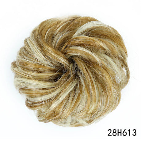 Synthetic Messy Chignon Hair Bun ash blonde