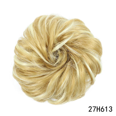 Synthetic Messy Chignon Hair Bun blonde