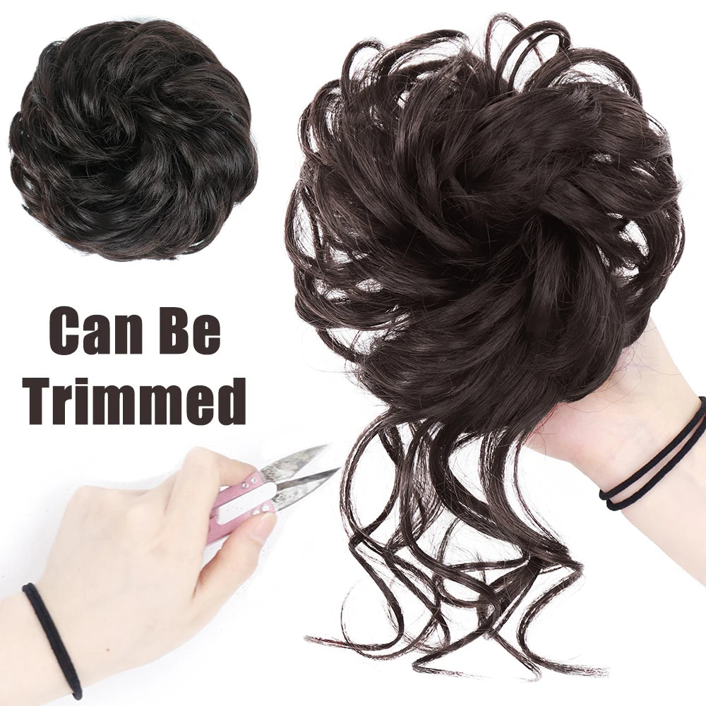 Synthetic Messy Chignon Hair Bun