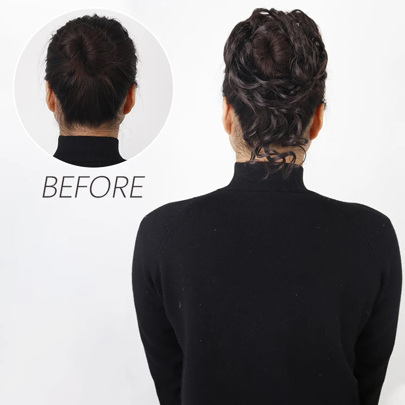 Synthetic Messy Chignon Hair Bun