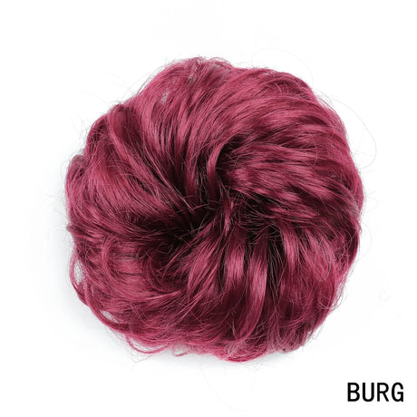 Synthetic Messy Chignon Hair Bun purple