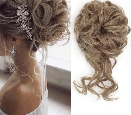 Synthetic Messy Chignon Hair Bun ash grey