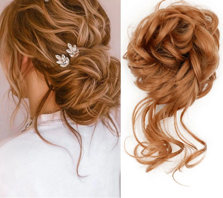 Synthetic Messy Chignon Hair Bun orange