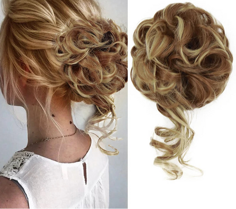 Synthetic Messy Chignon Hair Bun ash brown