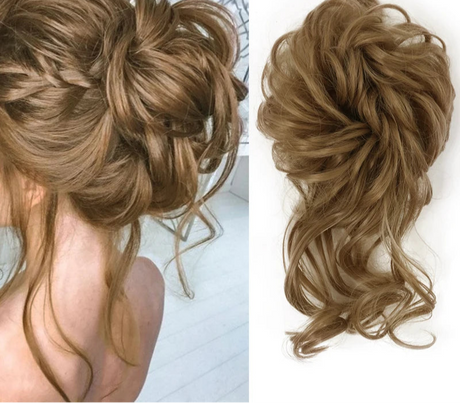 Synthetic Messy Chignon Hair Bun ash brown