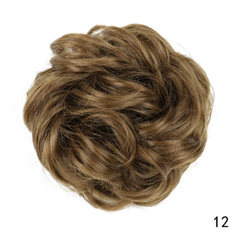 Synthetic Messy Chignon Hair Bun brown
