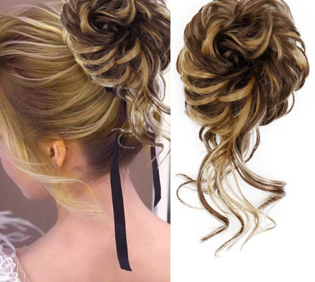 Synthetic Messy Chignon Hair Bun