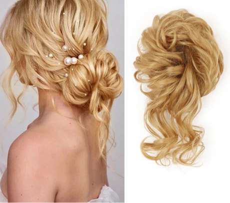 Synthetic Messy Chignon Hair Bun blonde