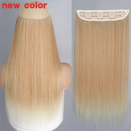 Synthetic No Clip Wave Hair Extensions blonde
