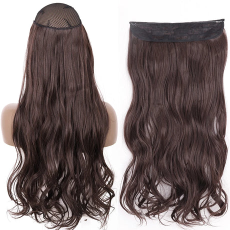 Synthetic No Clip Wave Hair Extensions curly