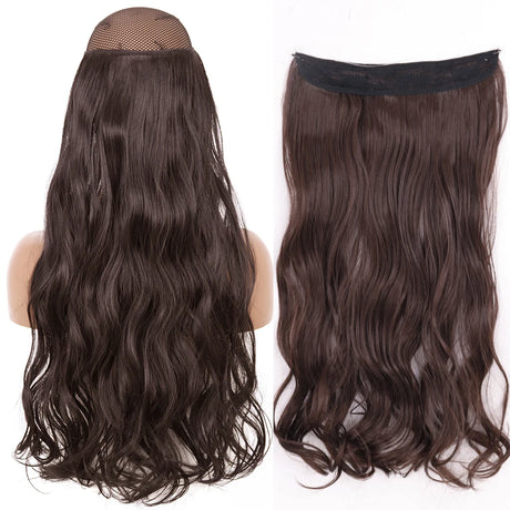 Synthetic No Clip Wave Hair Extensions curly