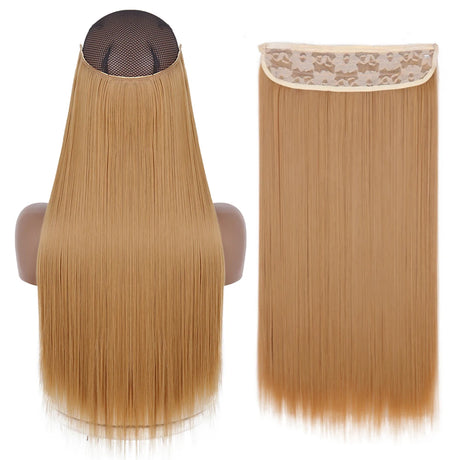 Synthetic No Clip Wave Hair Extensions blonde