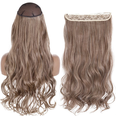 Synthetic No Clip Wave Hair Extensions curly highlights
