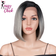 Synthetic Short Bob Straight Lace Front Wigs Sassy Chick Logo