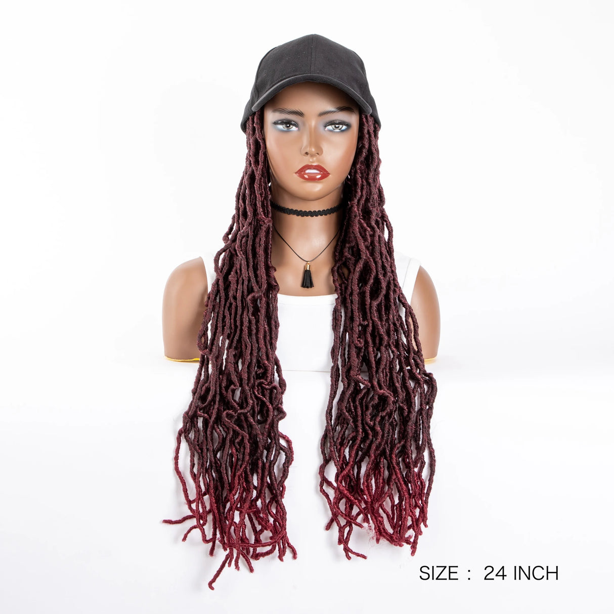 Synthetic Wig Extra Long Soft Braided With Baseball Cap