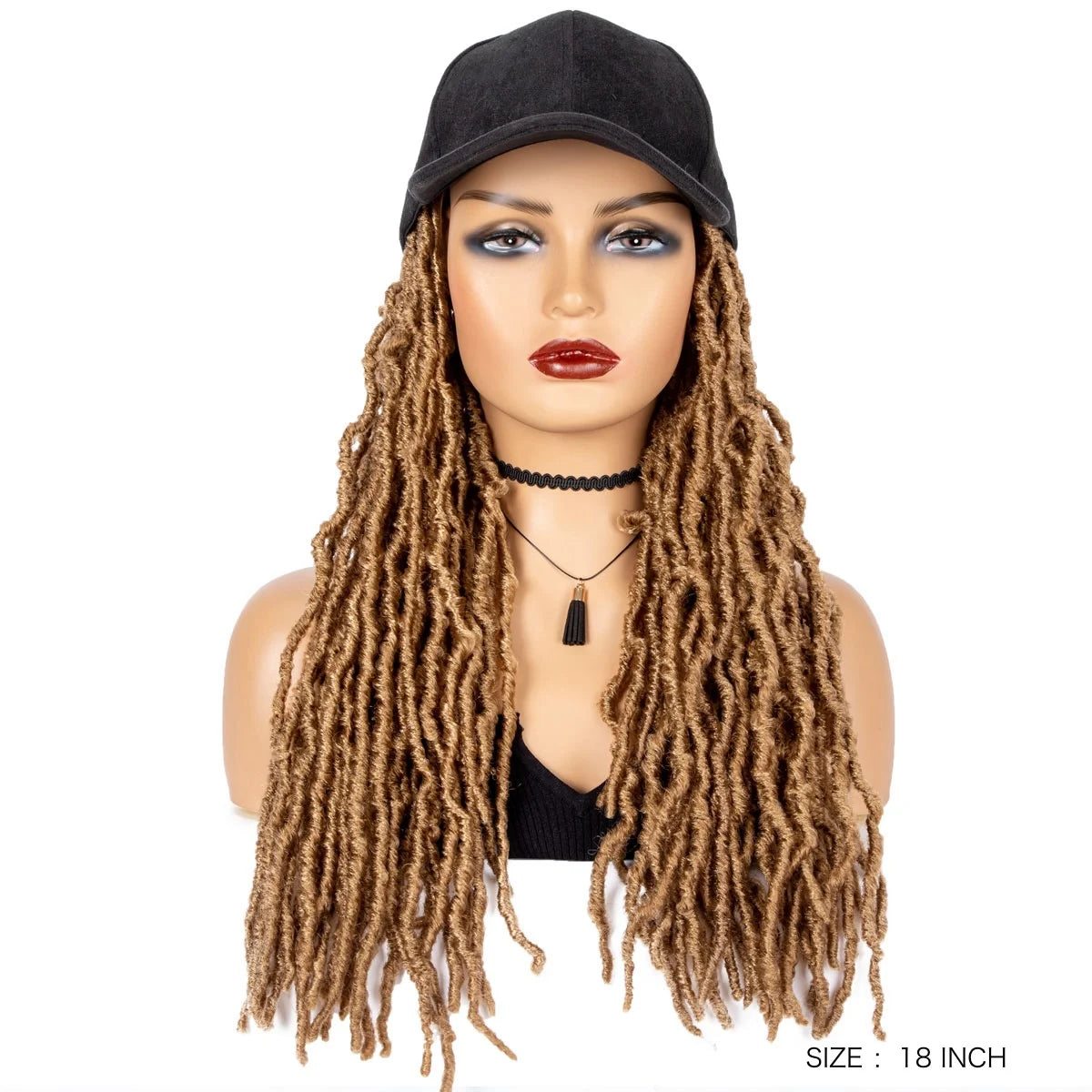 Synthetic Wig Extra Long Soft Braided With Baseball Cap