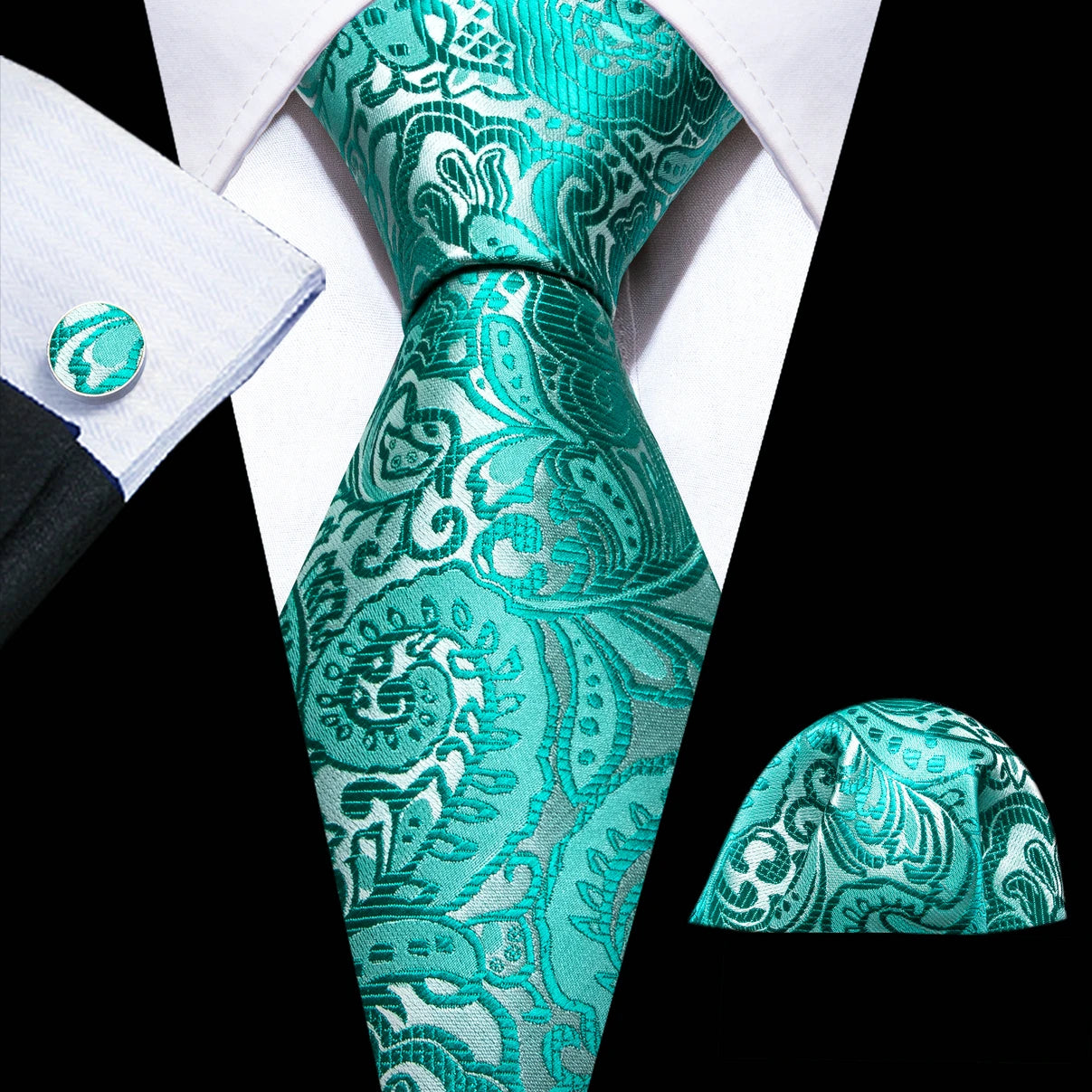 floral green design men ties