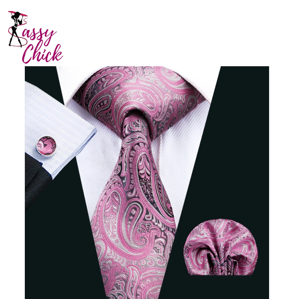 Teal Silk Necktie Sassy Chick Logo