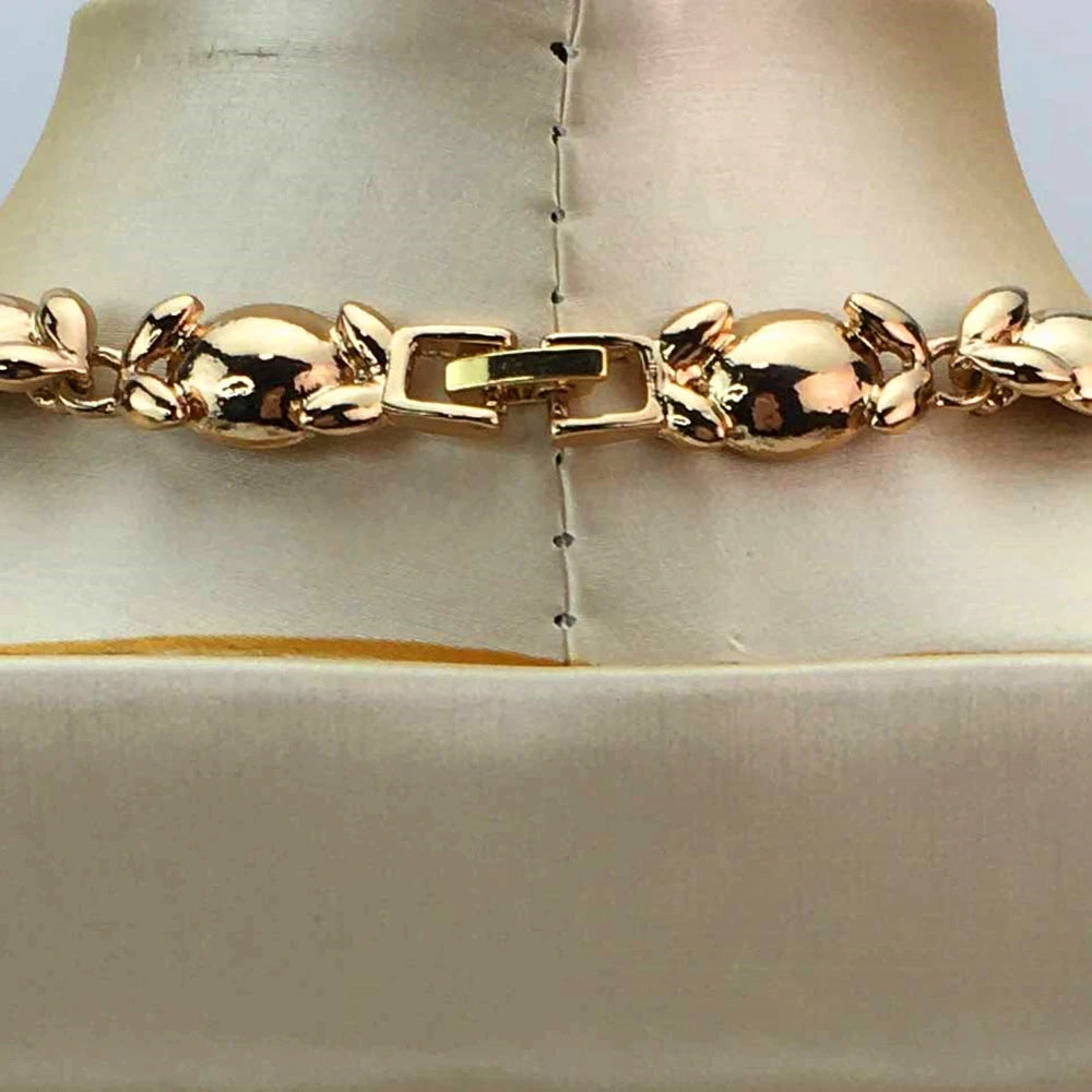 Trendy Gold-Plated Beads Women Jewelry Set