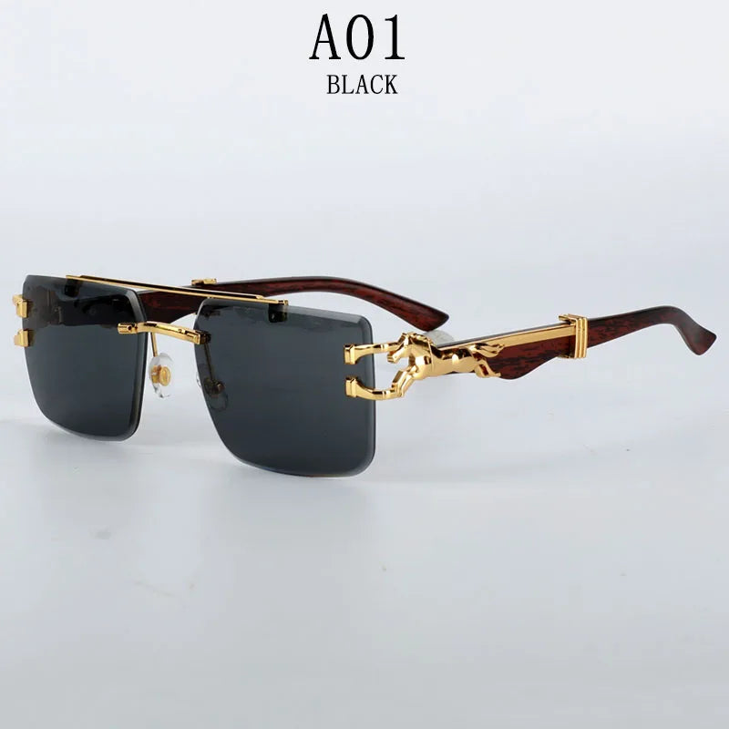Trendy Rimless Women Sunglasses black