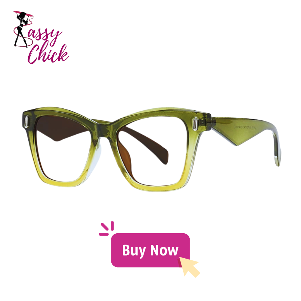Trendy Square Reading Glasses Sassy Chick Logo