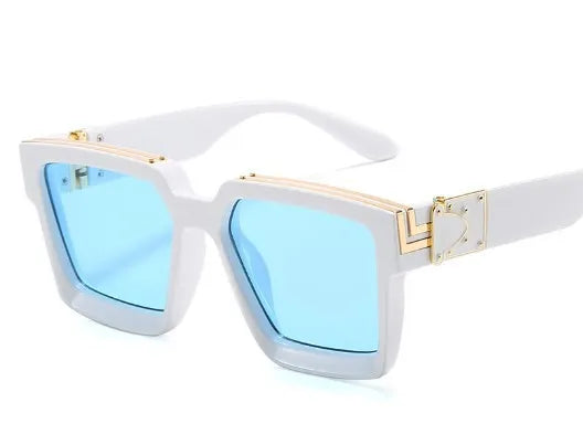 White Trendy UV Anti-ultraviolet Sunglasses