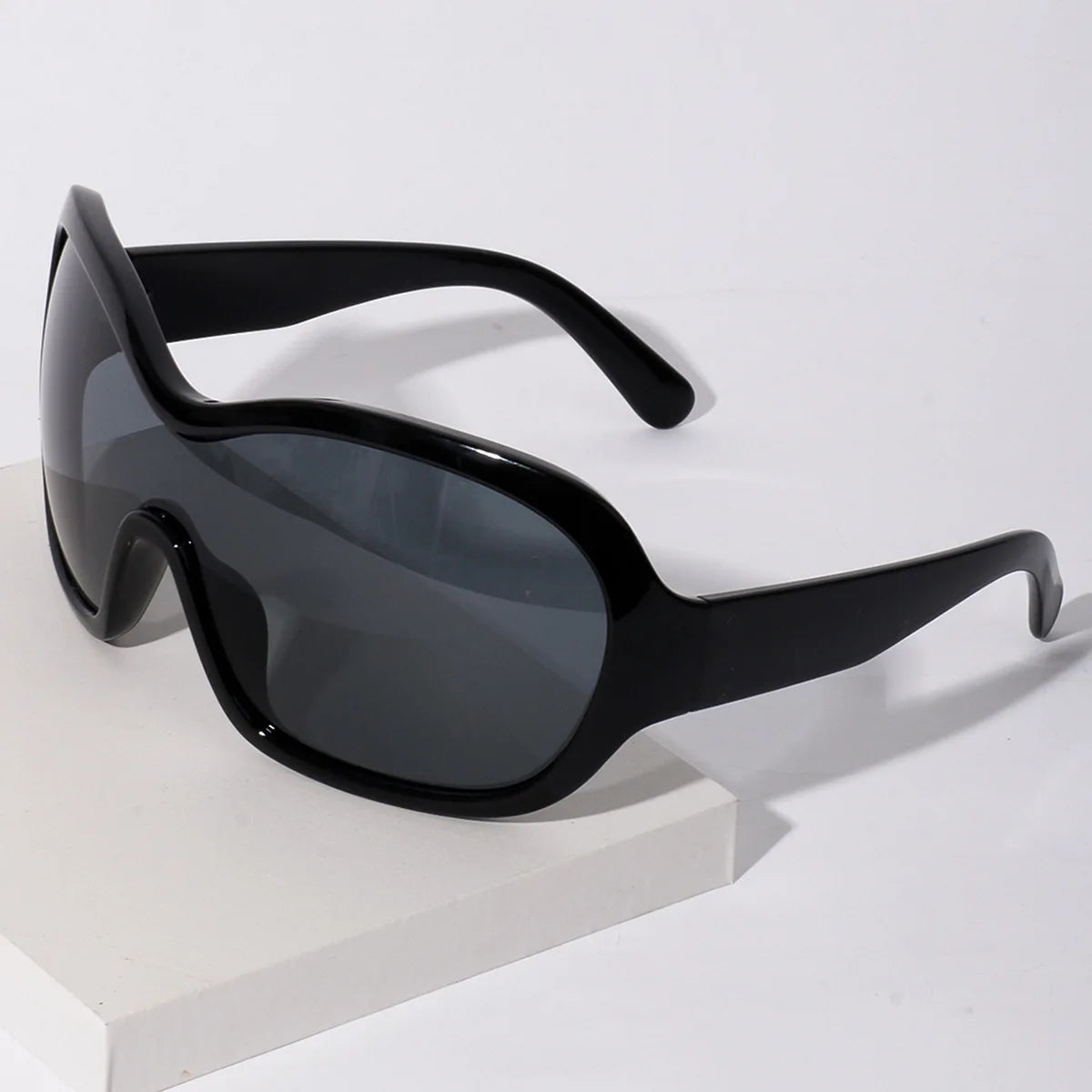 Black Trendy Unique Round Shaped Sunglasses