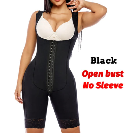 Black Tummy Slimming Corset Full Body Girdles Shapewear