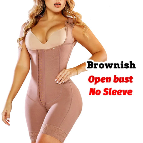 Brownish Tummy Slimming Corset Full Body Girdles Shapewear