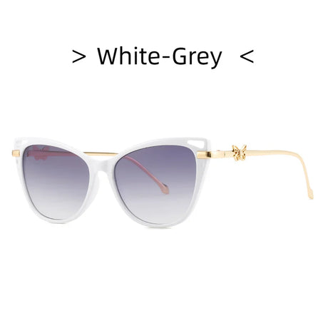 unique colorful butterfly sunglasses white