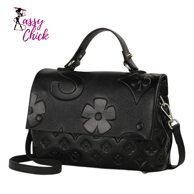 Versatile Summer Floral Handbag Sassy Chick Logo