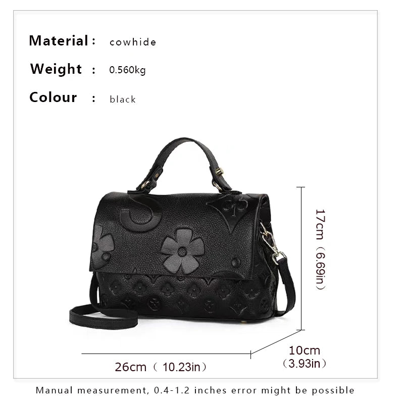 Versatile Summer Floral Handbag Size
