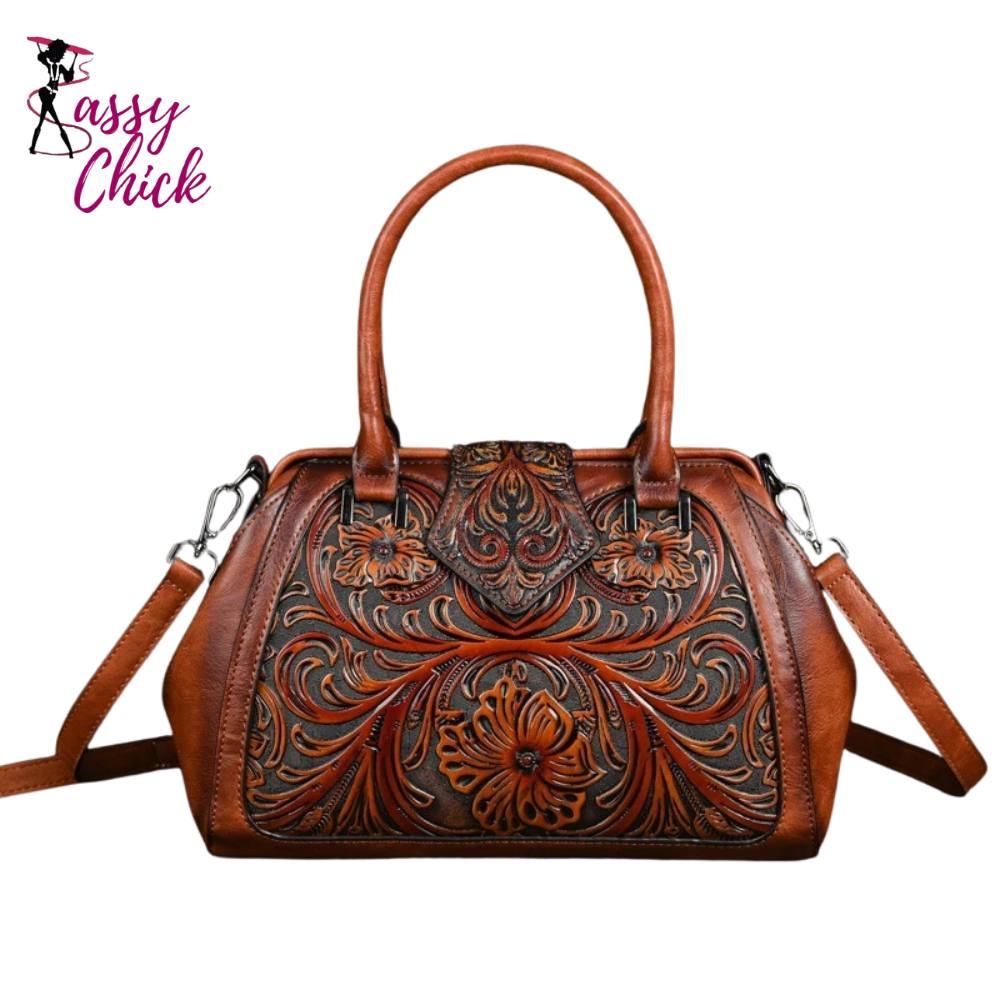 Vintage Embossed Handmade Handbag Sassy Chick Logo