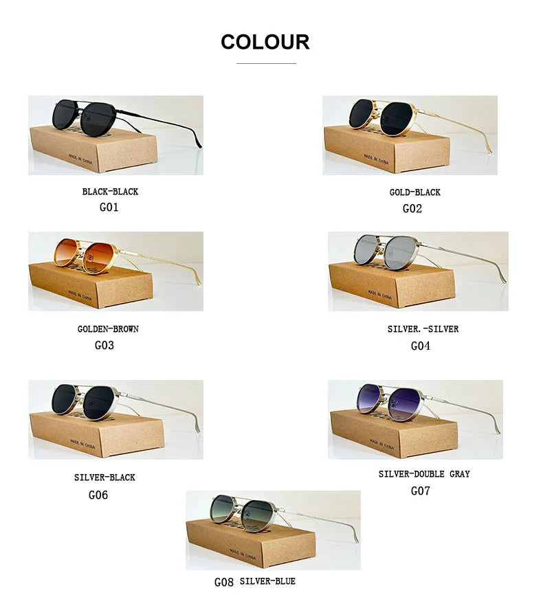 Collection of Vintage Fashion Oval Men Sunglasses