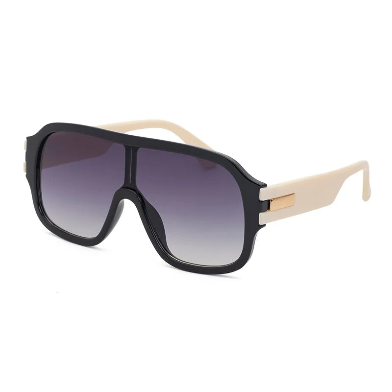 white black frame, gradient black lens sunglasses