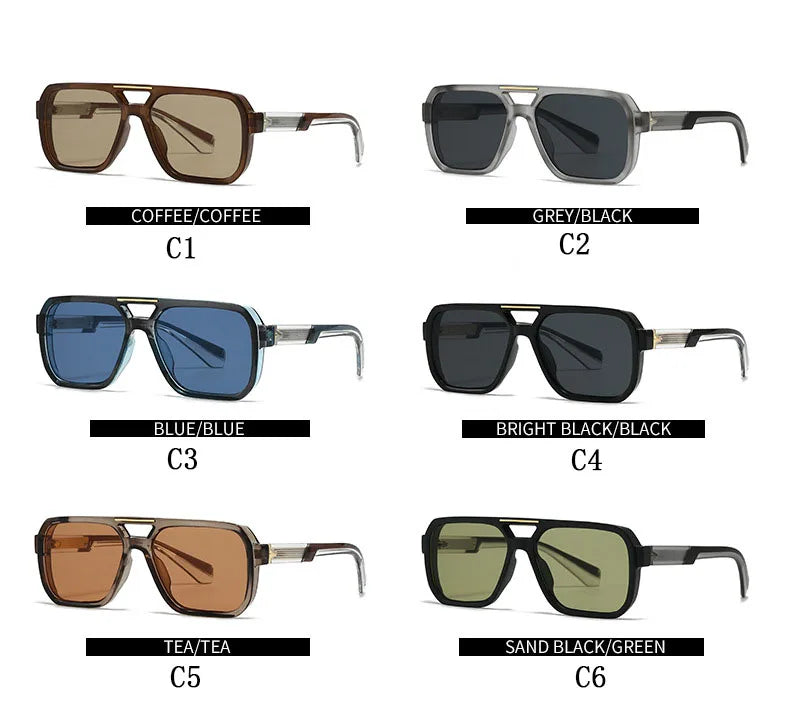Collection of Vintage Luxury Square Men Sunglass