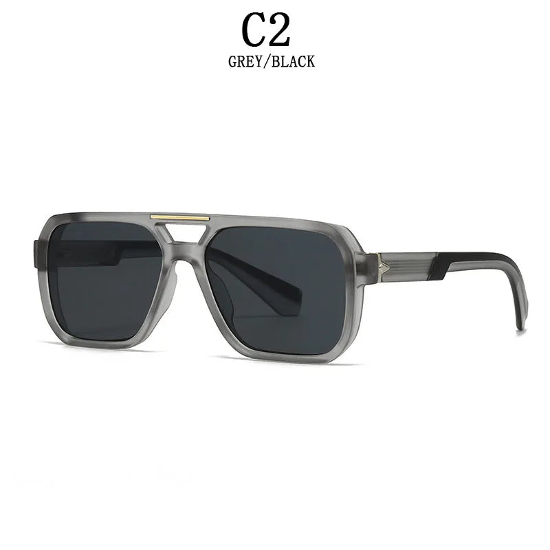 Black Vintage Luxury Square Men Sunglass