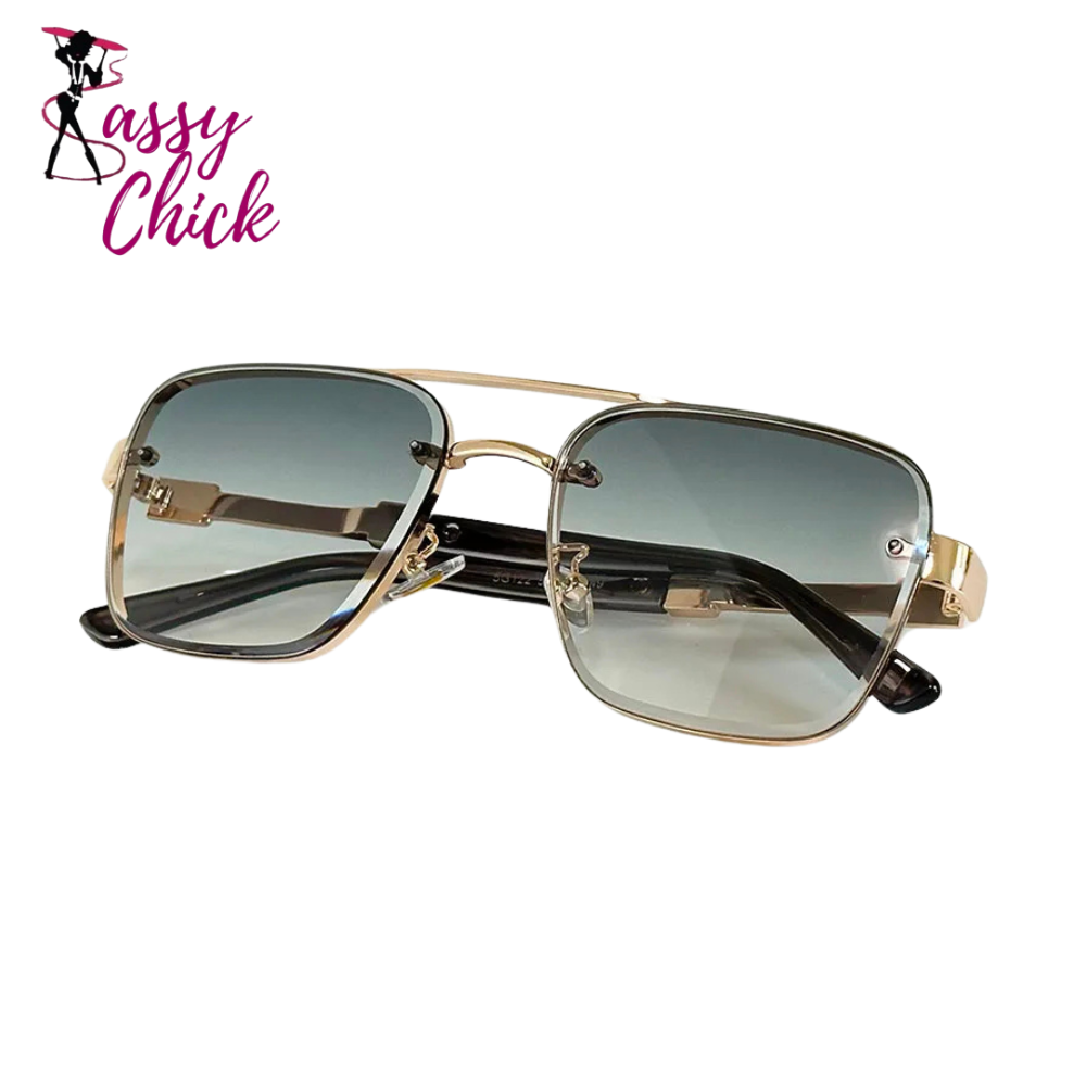 Vintage Men Trendy Sunglasses Sassy Chick Logo