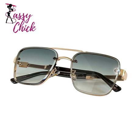 Vintage Men Trendy Sunglasses Sassy Chick Logo