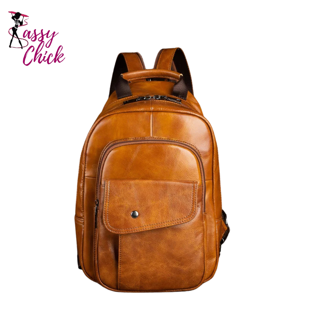 Vintage Men's Retro Mini Backpack Sassy Chick Logo