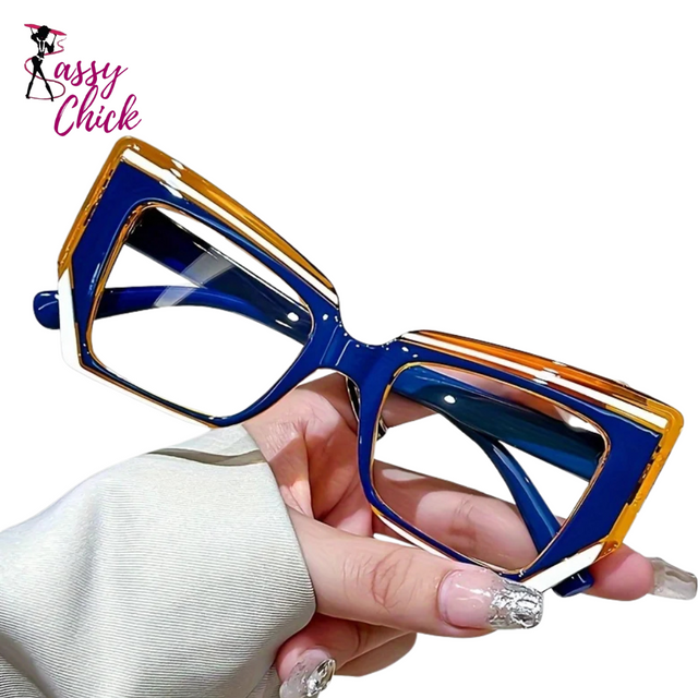 Vintage Oversized Reading Glasses Sassy Chick Logo